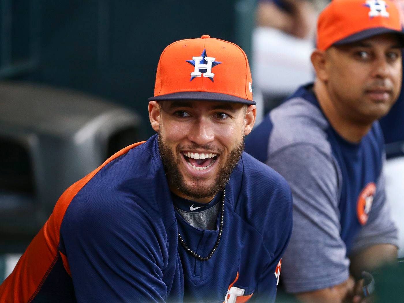 George Springer Houston Astros Laughing Wallpaper