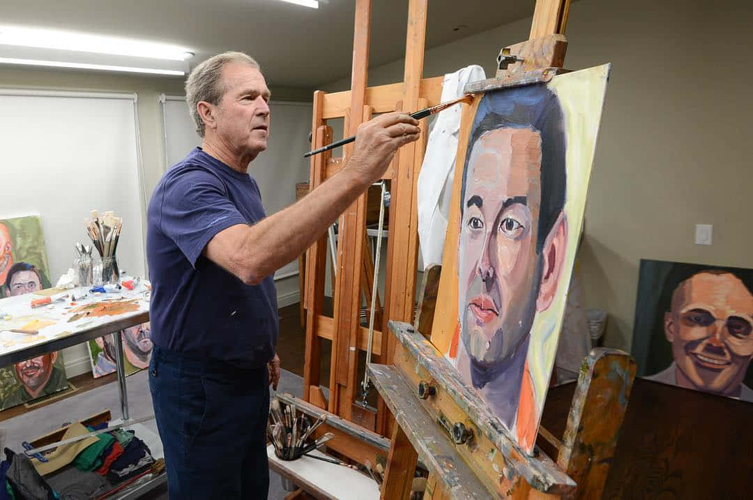 George W. Bush Painting Wallpaper