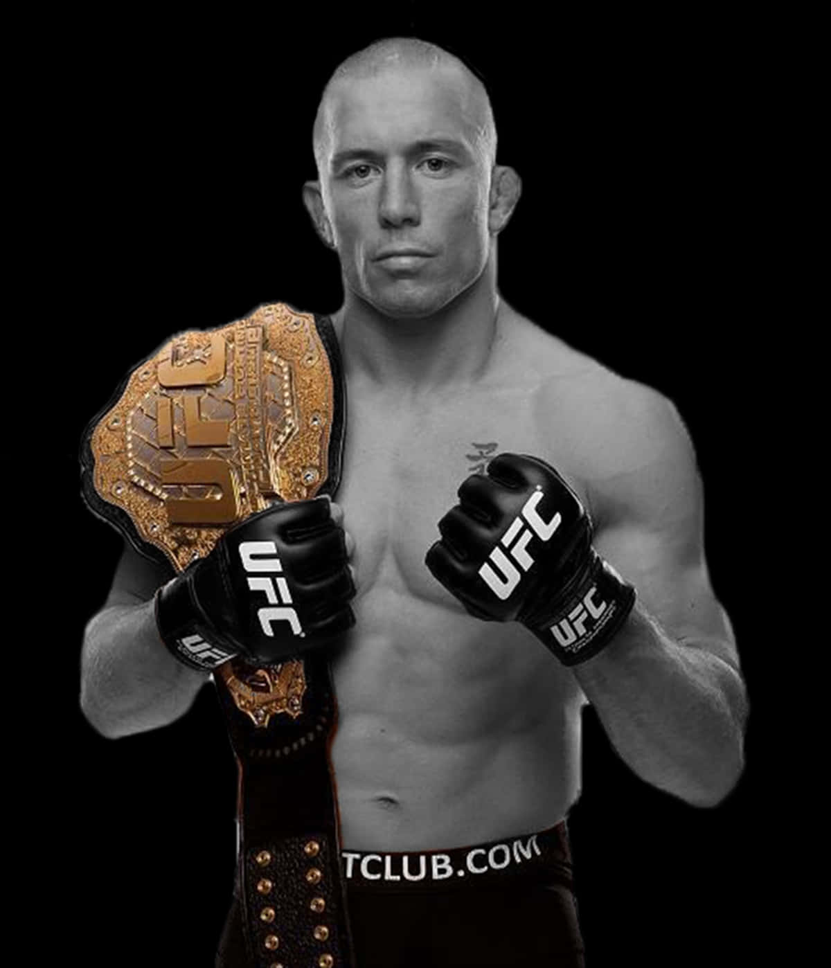 Georges St-pierre - The Golden Champ Of Mma Wallpaper