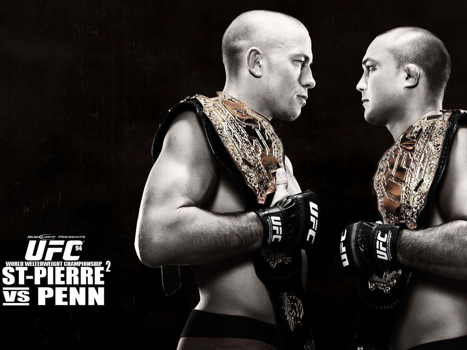 Georges St-pierre Vs Penn Ufc Poster Wallpaper