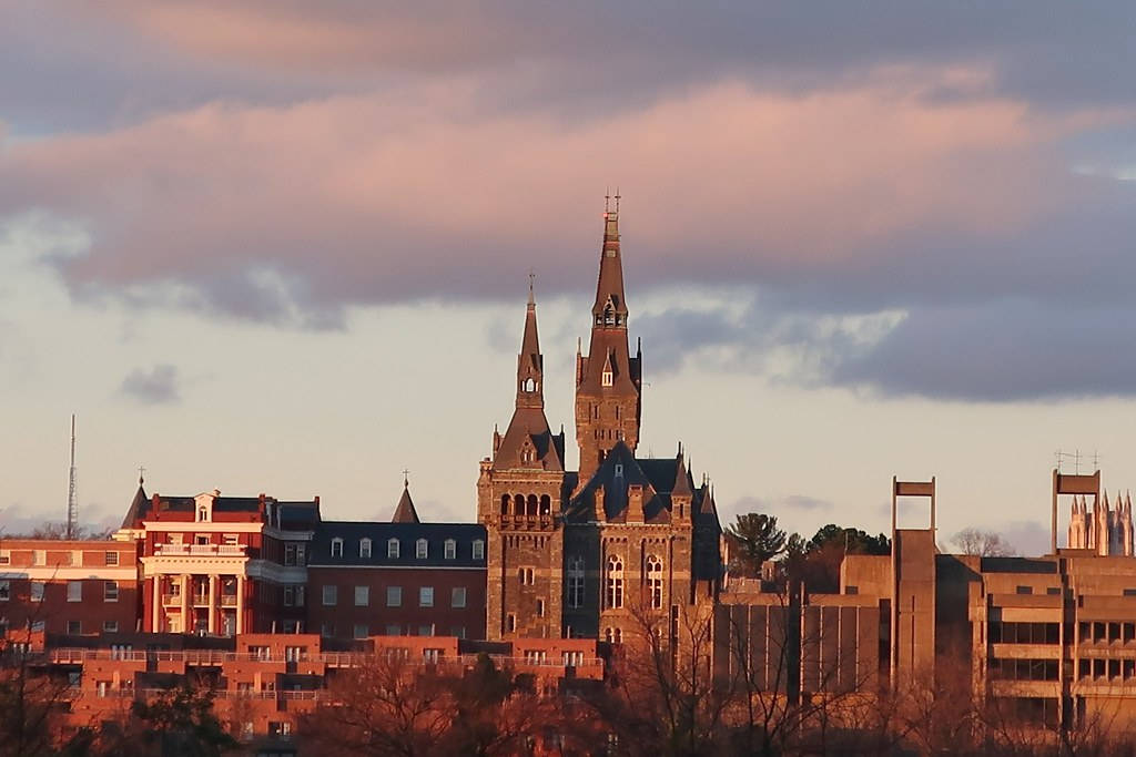 Georgetown University Pink Clouds Wallpaper