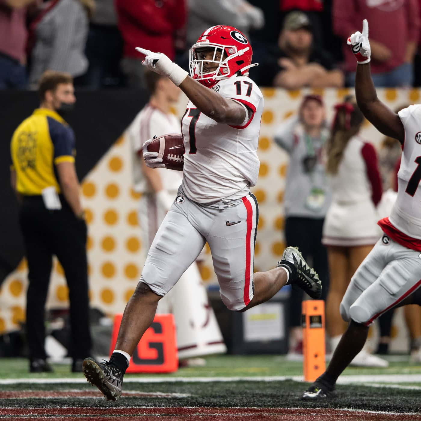 Georgia Football Player Celebration Wallpaper