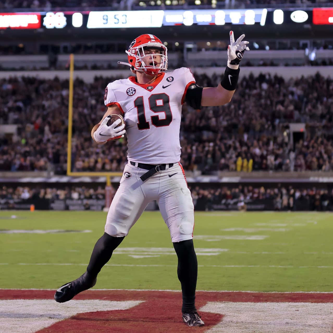 Georgia Football Player Celebration Wallpaper