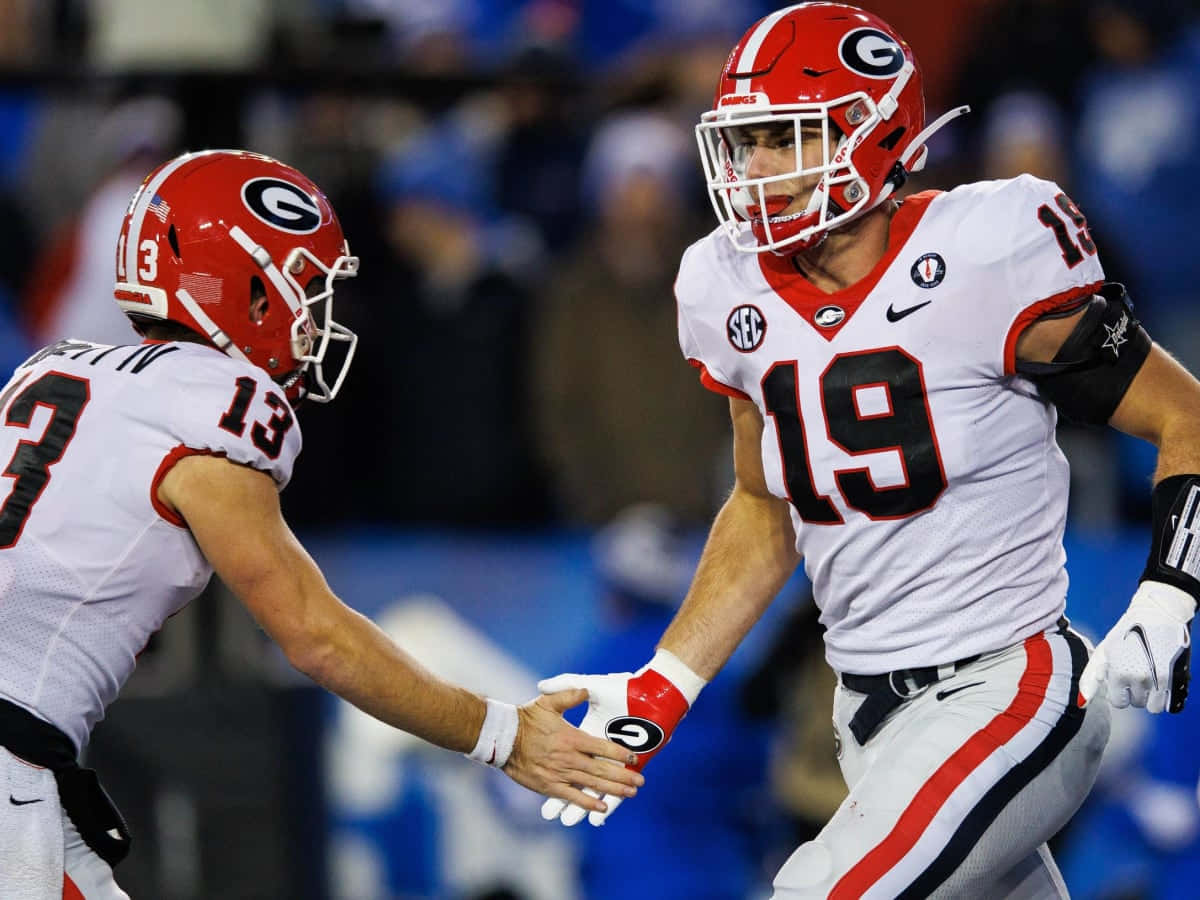 Georgia Football Players Celebrating Wallpaper