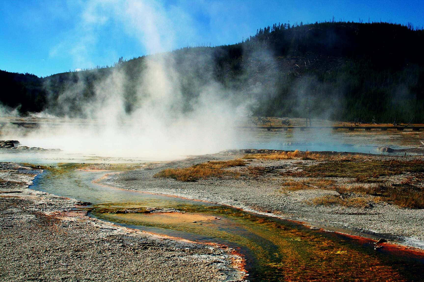 Geothermal Geyser Activity Wallpaper