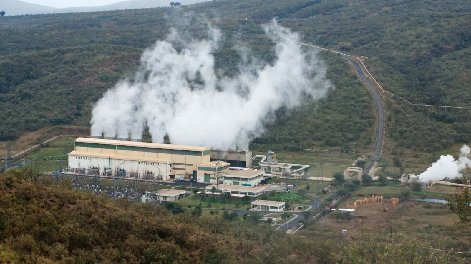 Geothermal Power Plant Emission Wallpaper