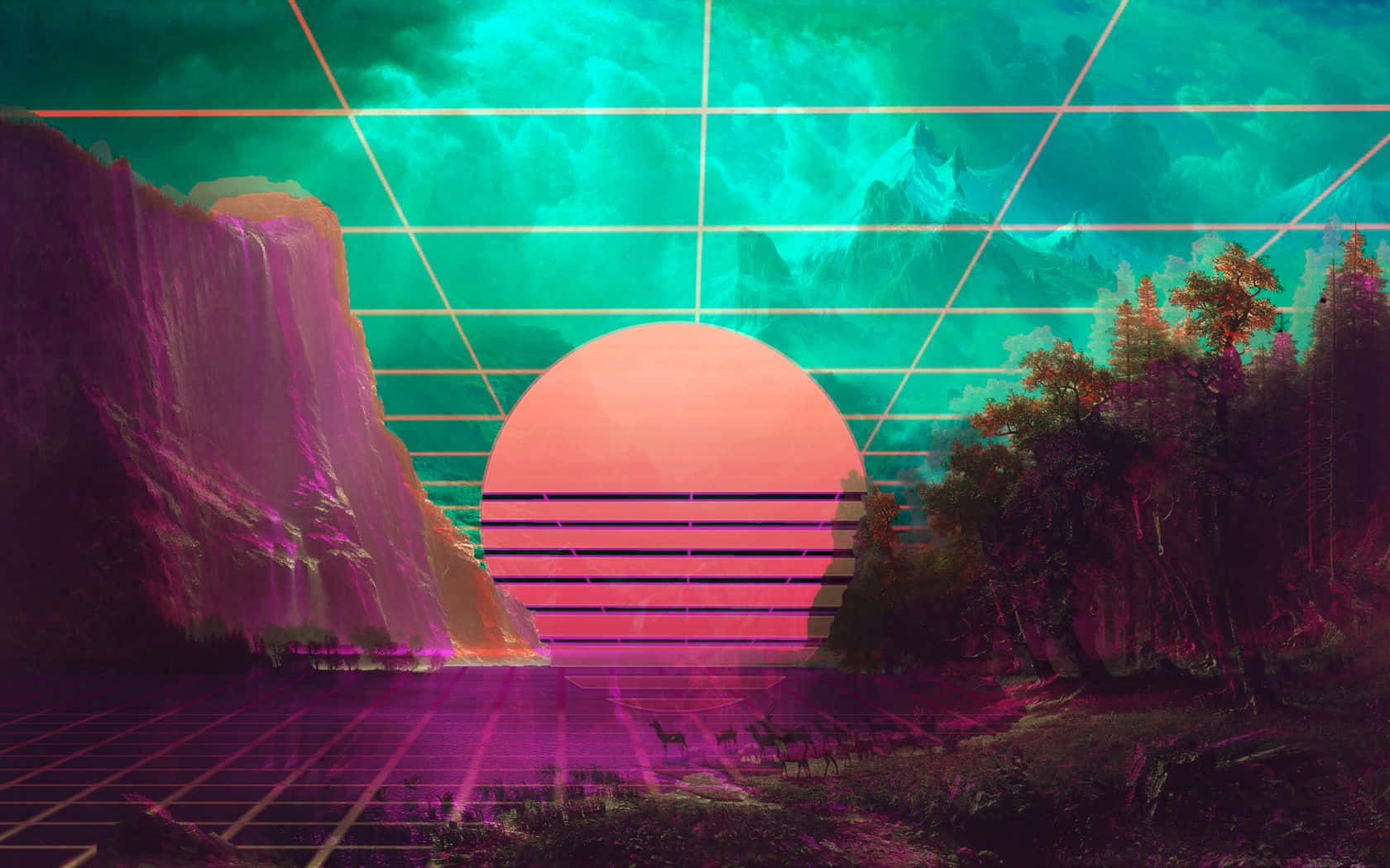 Get Aesthetic With Vaporwave Tablets! Wallpaper