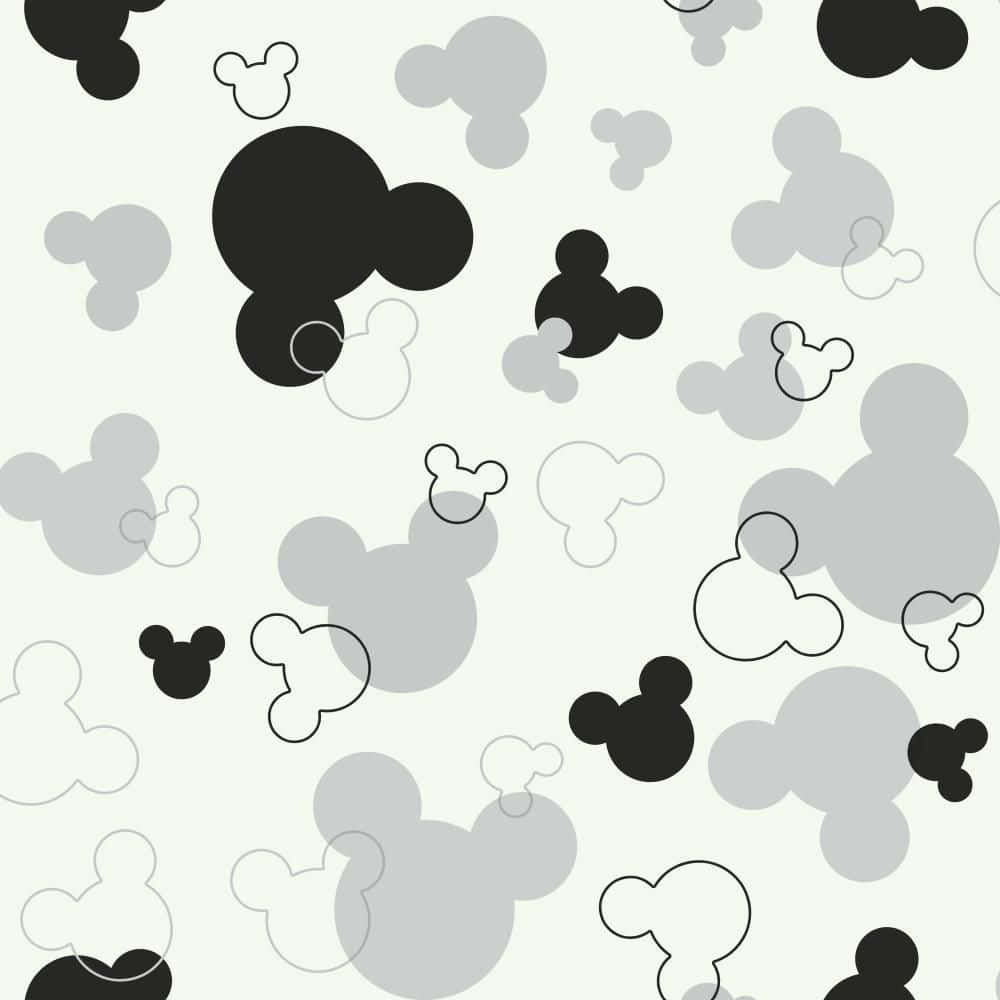 Get An Iconic Mickey Mouse Look With This Sleek Black Phone Wallpaper