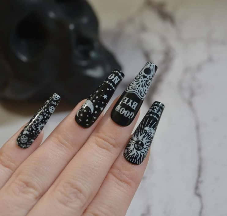 Get Creative This Halloween With Fun And Spooky Halloween-themed Nail Art! Wallpaper