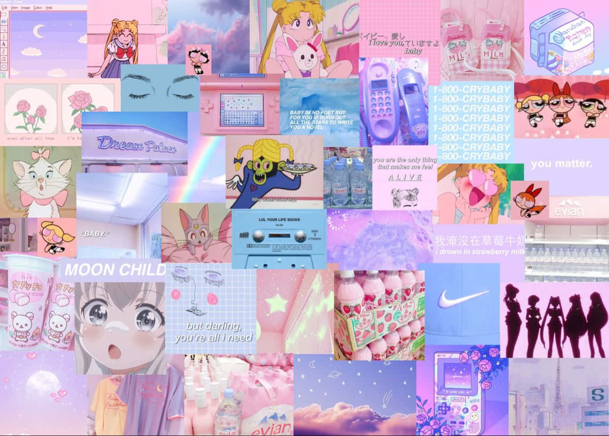 Get Creative With A Kawaii Pastel Laptop Wallpaper