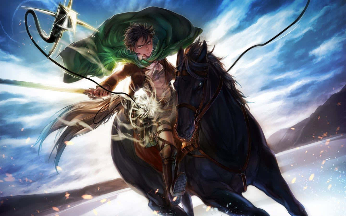 Get Inside The Mind Of Levi Ackerman With This Desktop Wallpaper Wallpaper