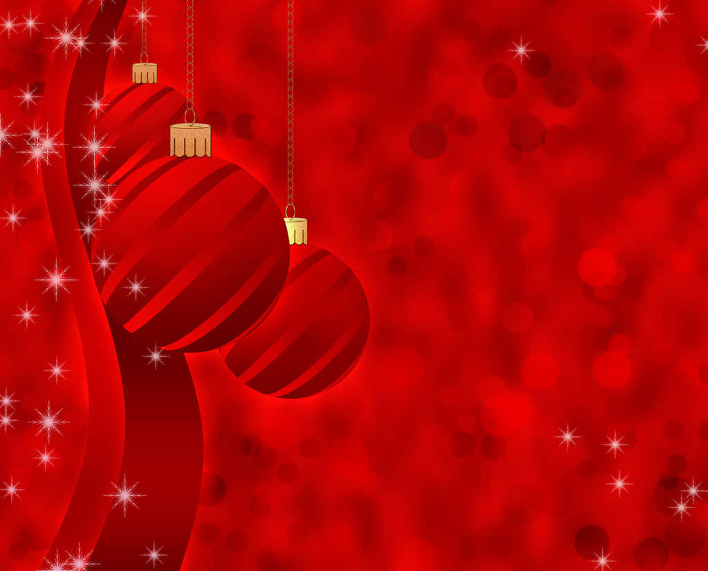 Get Into The Christmas Spirit With A Stunning Red Aesthetic Wallpaper