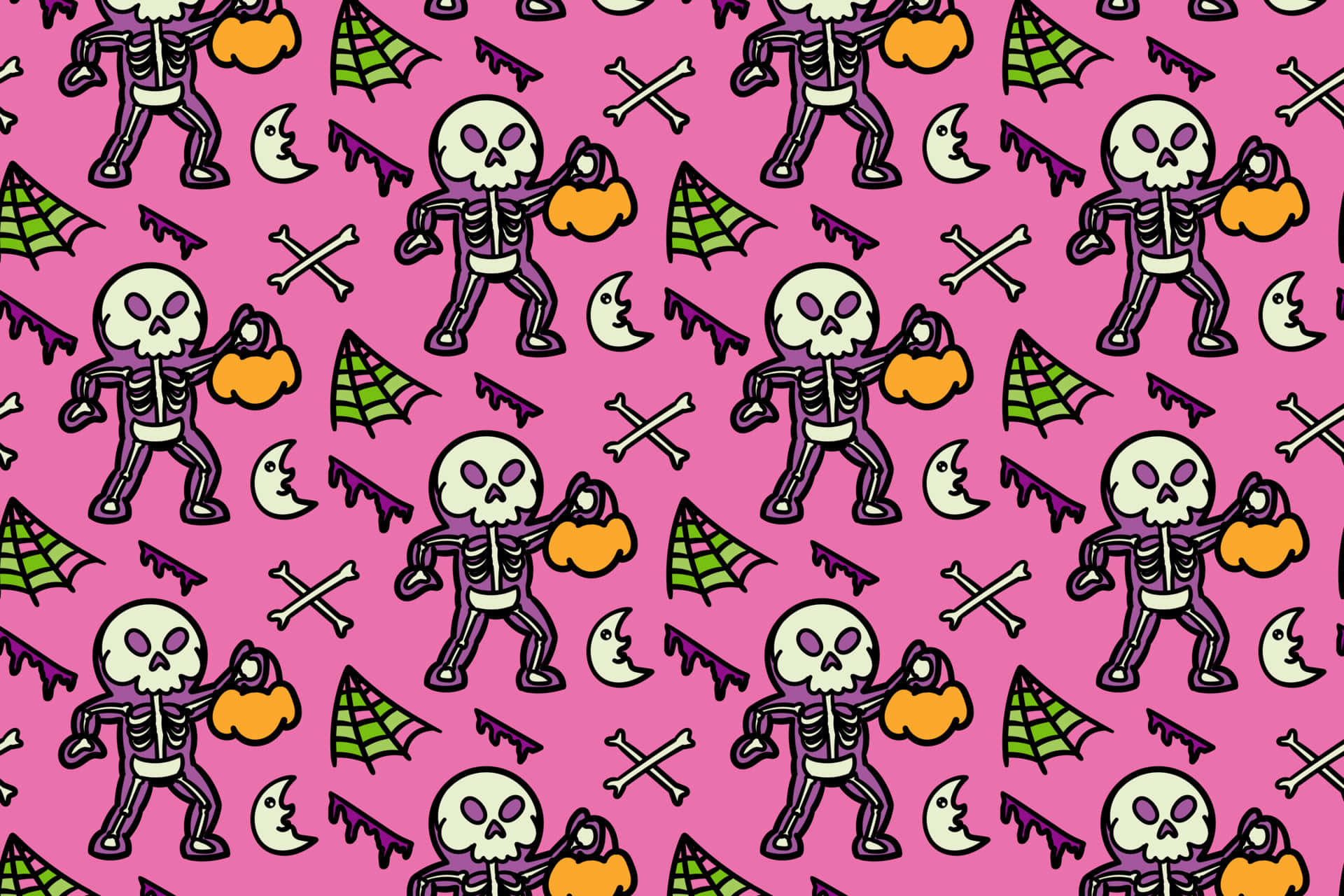 Get Into The Halloween Spirit With Spooky Skeleton Costumes Wallpaper