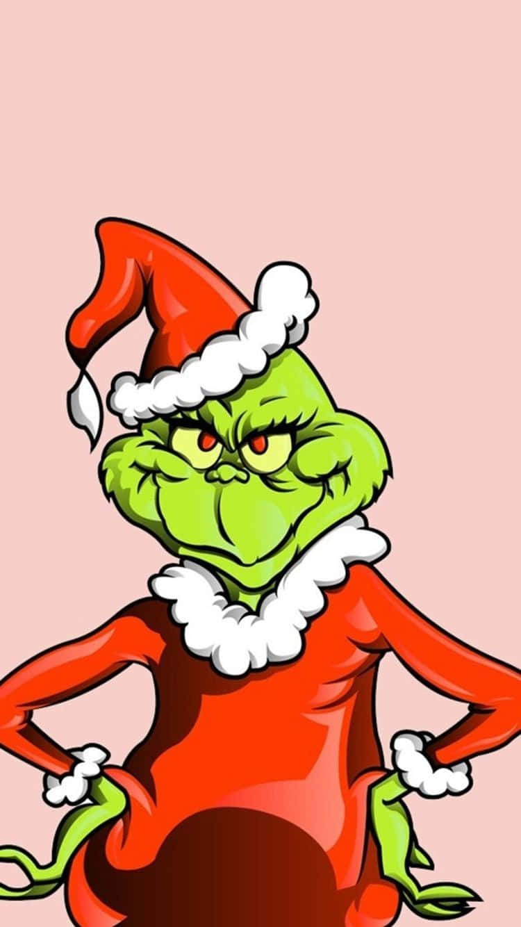 Get Into The Holiday Spirit With This Cute Grinch! Wallpaper