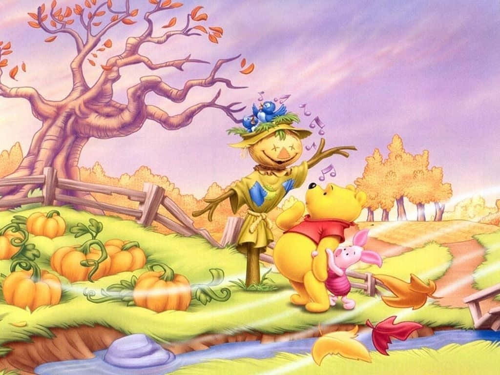 Get Into The Spooky Spirit With Winnie The Pooh And Friends! Wallpaper