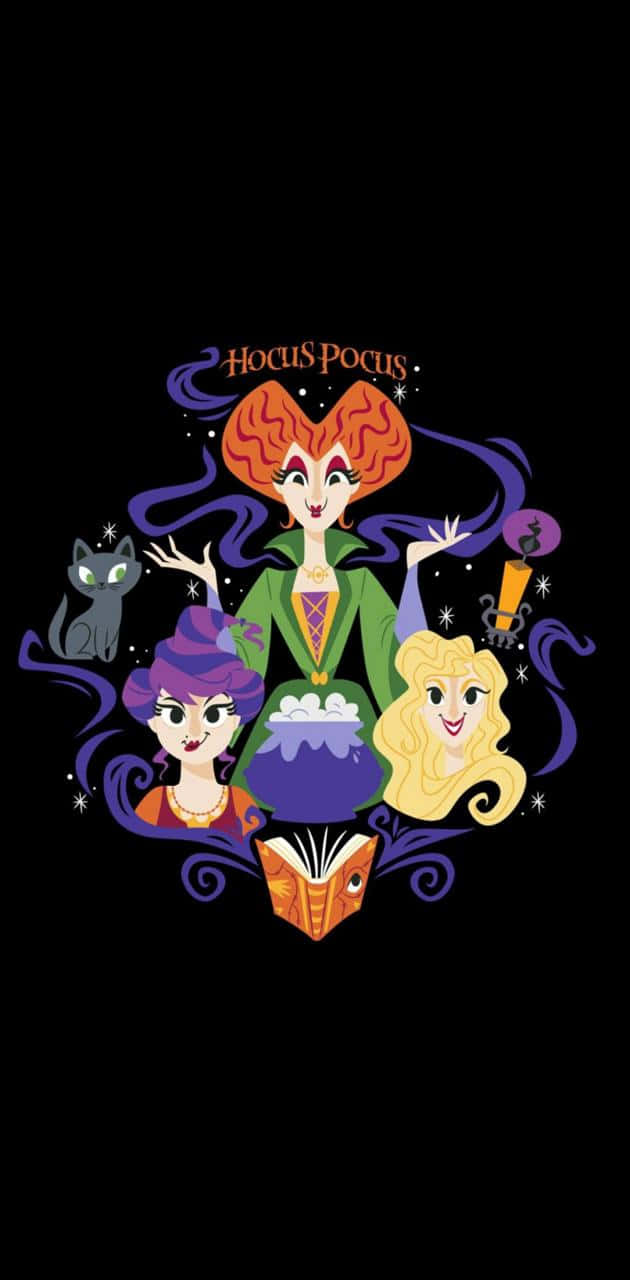 Get Lost In Magic This Halloween With The Hocus Pocus Iphone Wallpaper