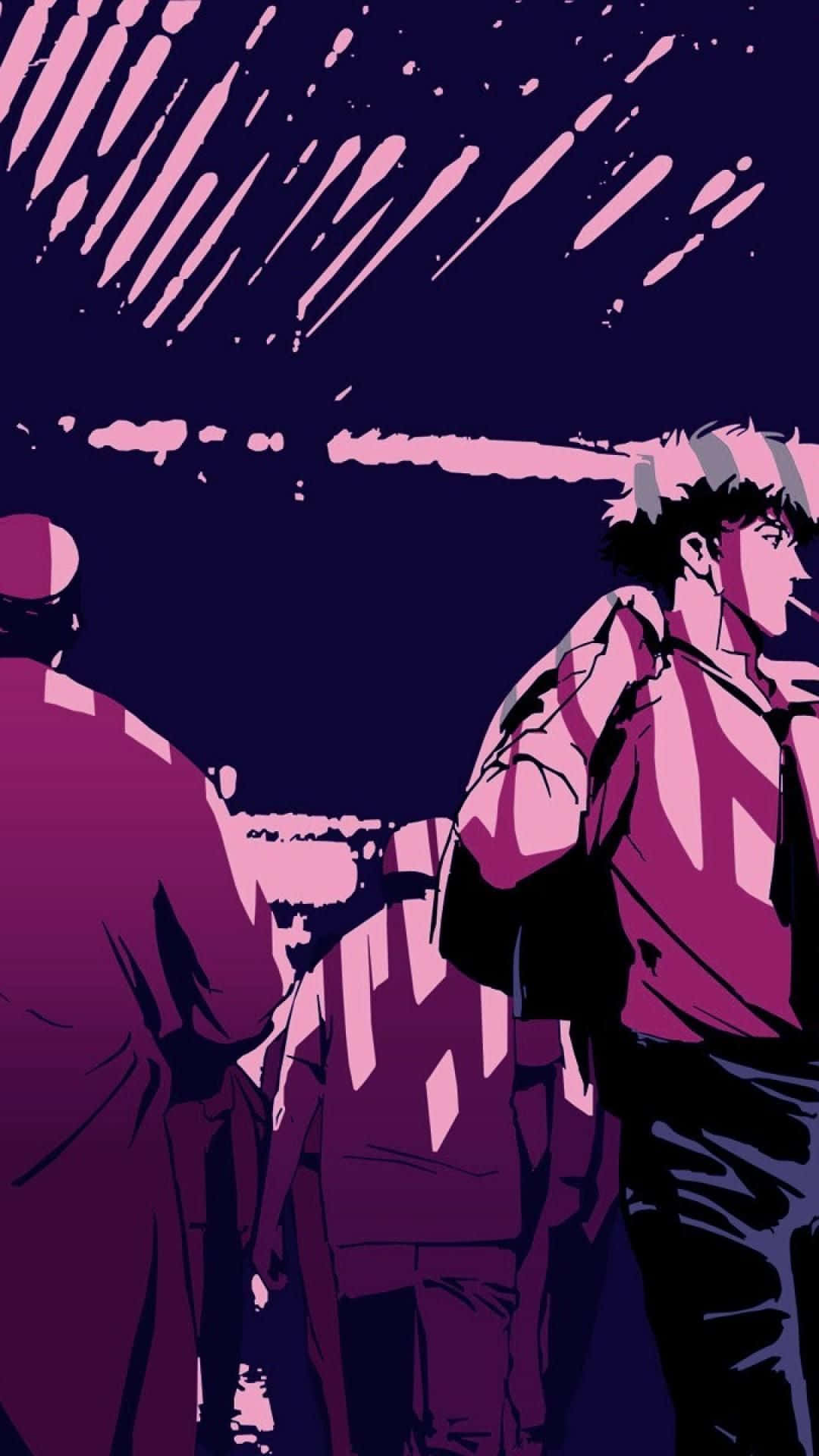 Get Lost In The World Of Cowboy Bebop With The Stunning Iphone Wallpaper Wallpaper