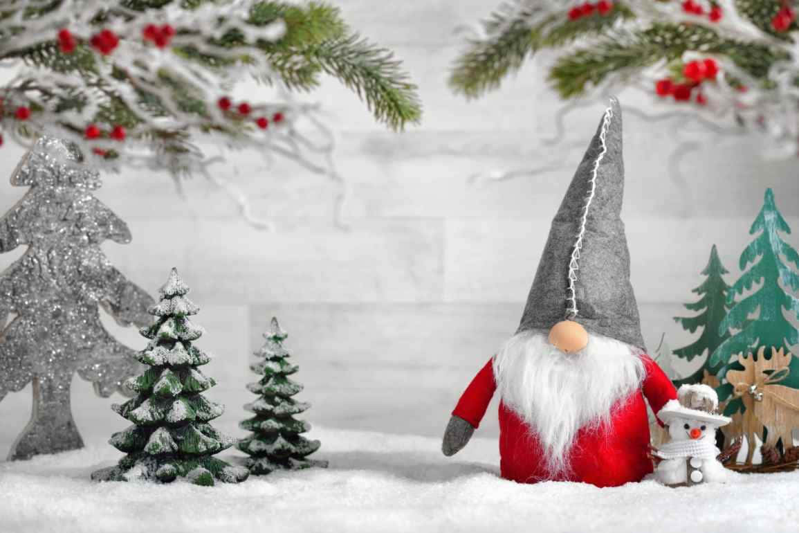 Get Ready For Christmas With A Traditional Gnome Wallpaper