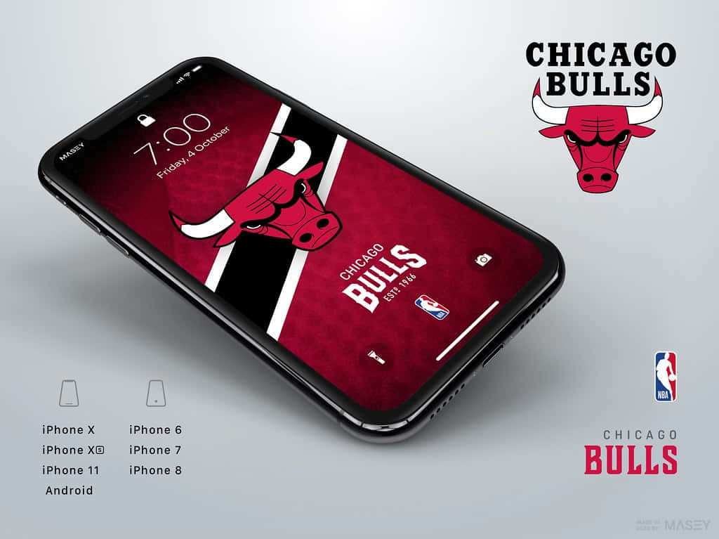 Get Ready For The Next Game With A Chicago Bulls Iphone Wallpaper Wallpaper