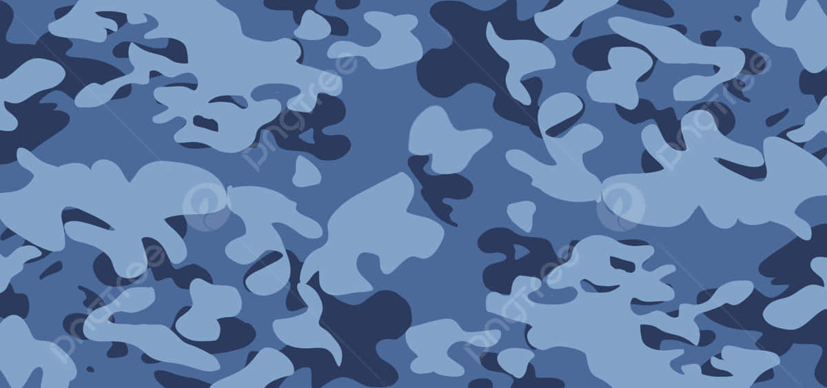 Get Ready For The Outdoors With Blue Camo Wallpaper