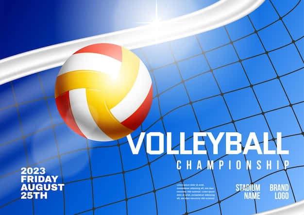 Get Ready To Move Fast And Spike The Volleyball Ball Wallpaper