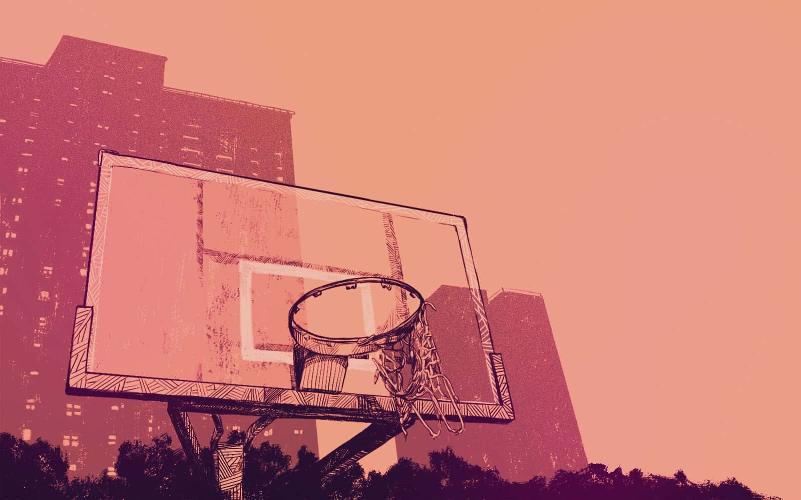 Get Ready To Play Pink Basketball Wallpaper