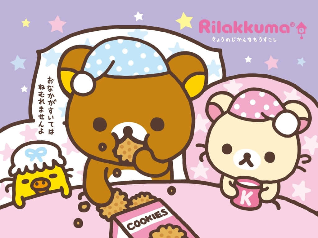 Get Ready To Work With Rilakkuma Laptop! Wallpaper