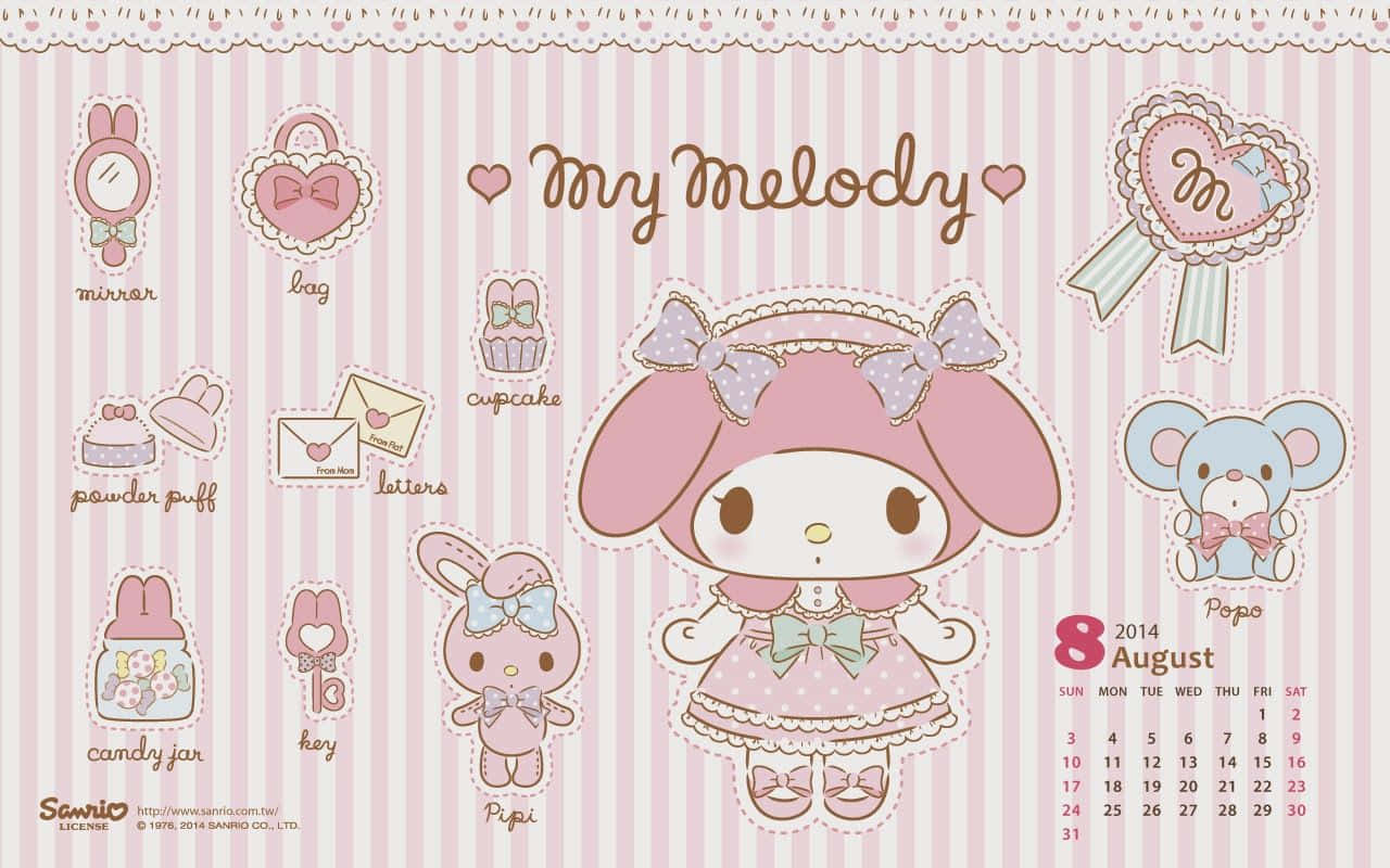 Get Ready With The My Melody Laptop, The Perfect Companion For Your Everyday Needs! Wallpaper