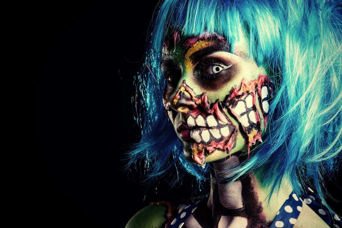 Get Spooky With This Wild Halloween Makeup Look! Wallpaper