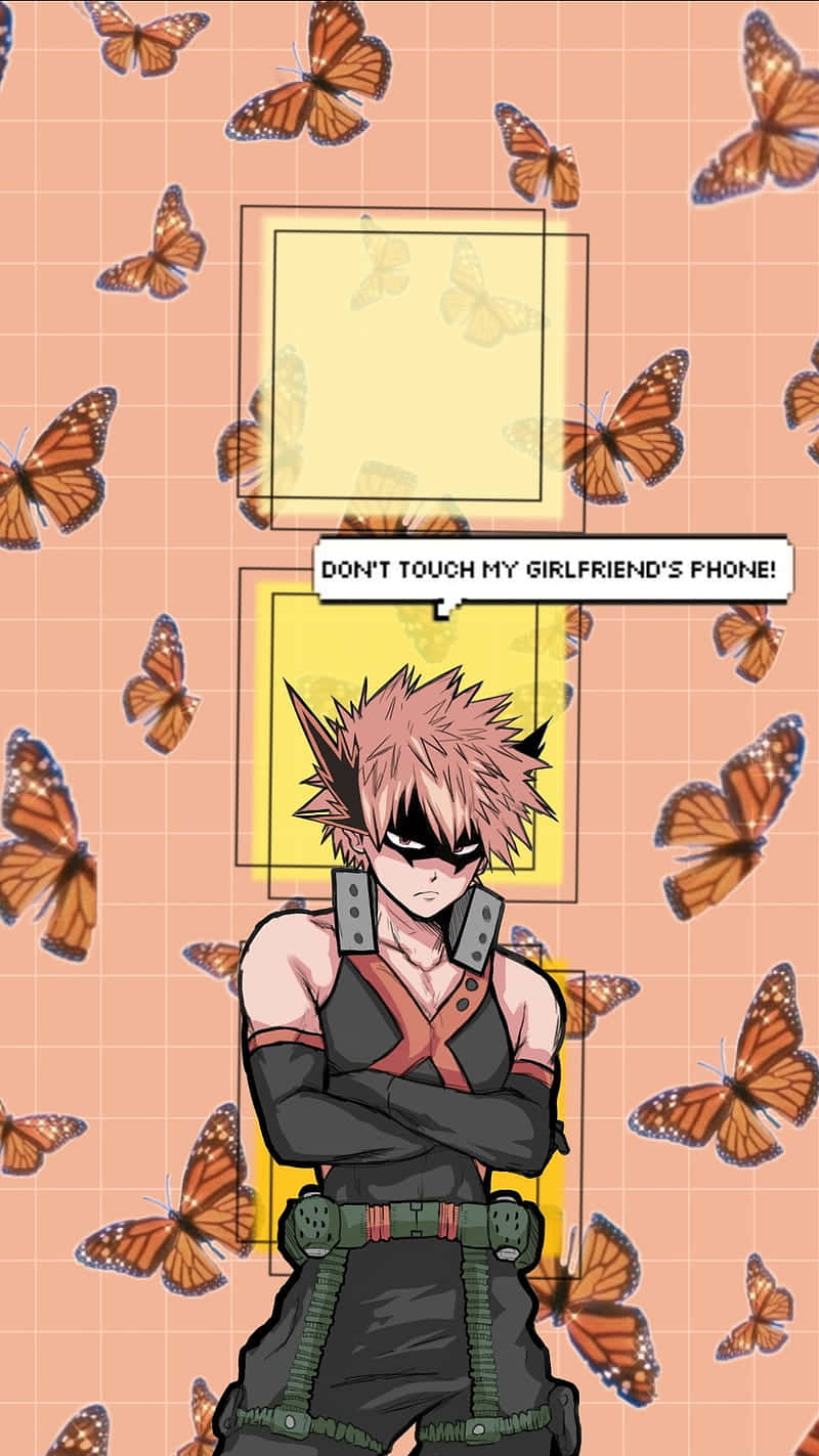 Get The Powerful And Stylish Bakugo Phone. Wallpaper