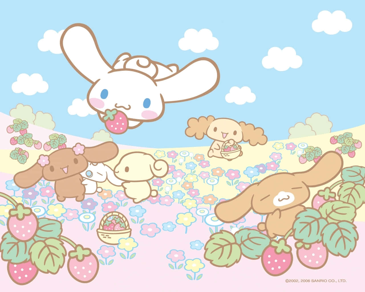 Get Your Daily Dose Of Cuteness With The Cinnamoroll Desktop Wallpaper Wallpaper