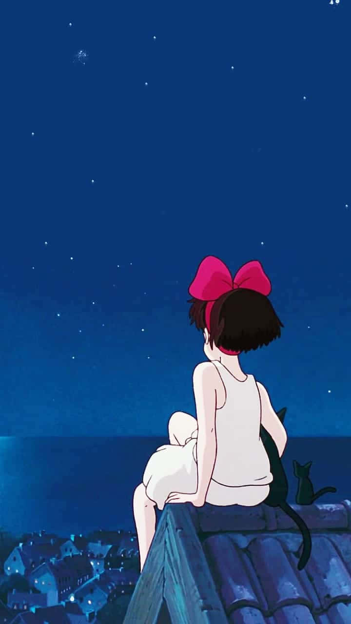 Ghibli Nighttime Reflections Wallpaper