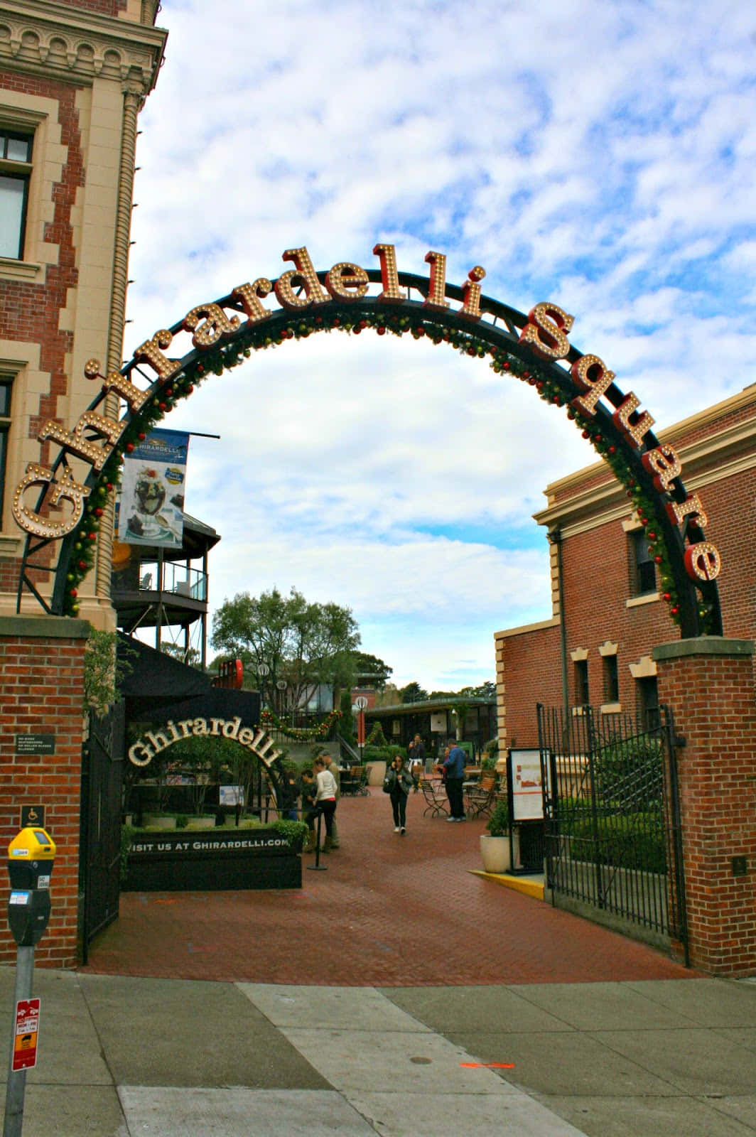 Ghiradelli Square Entrance Morning Sky Wallpaper