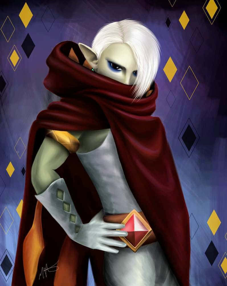 Ghirahim Holding Triforce Piece Wallpaper