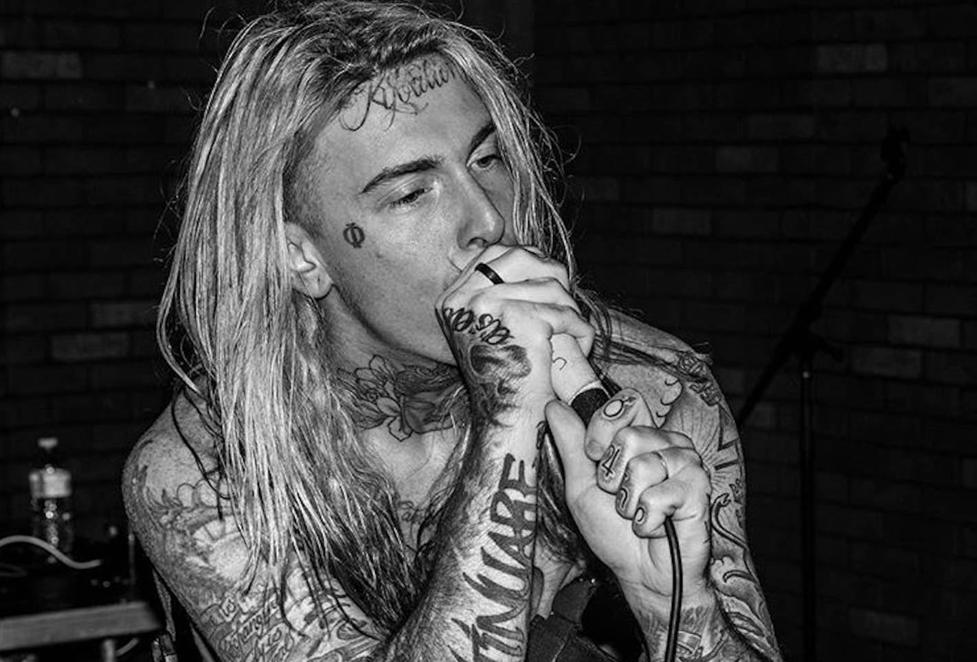 Ghostemane Greyscale Tattoos Wallpaper