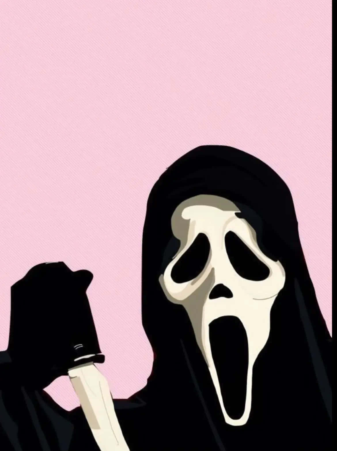 Ghostface Pink Background Wallpaper