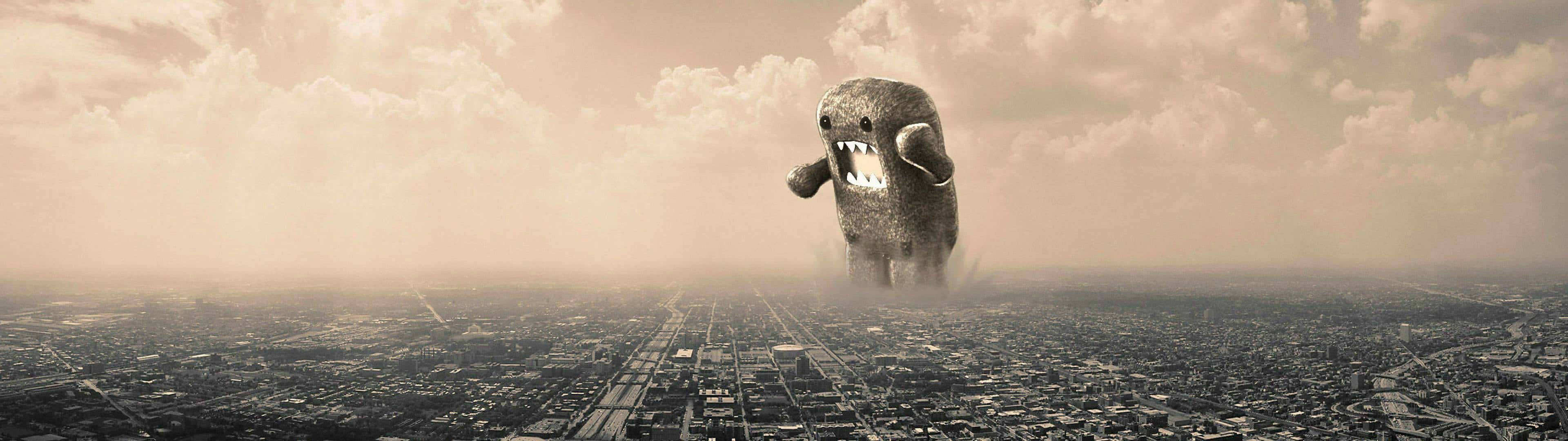 Giant Domo Over City Panorama Wallpaper