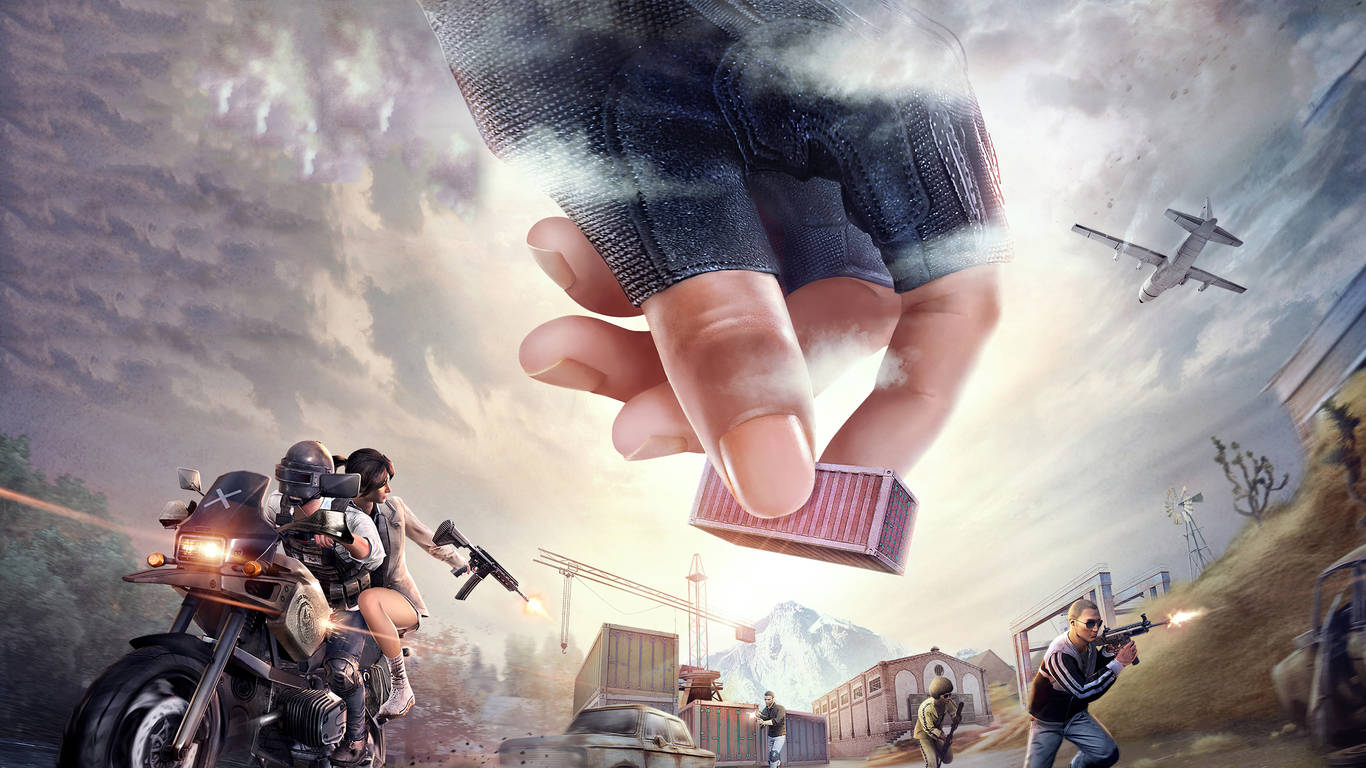 Giant Hand Art In Pubg 1366x768 Wallpaper