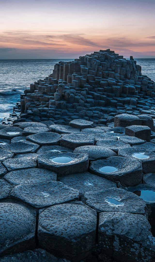 Giant's Causeway Sunset Sky Wallpaper