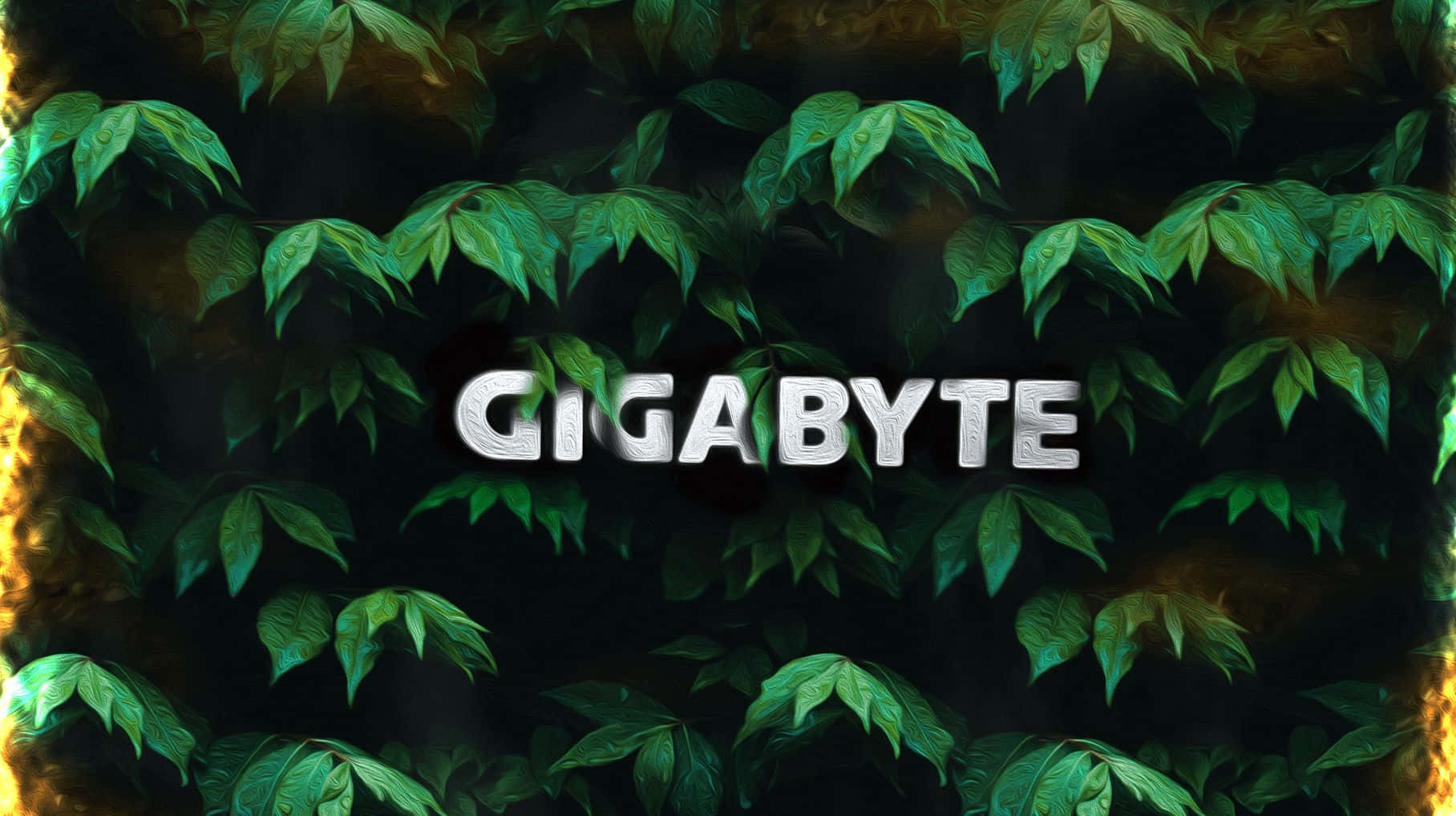 Gigabyte Logo Nature Backdrop Wallpaper