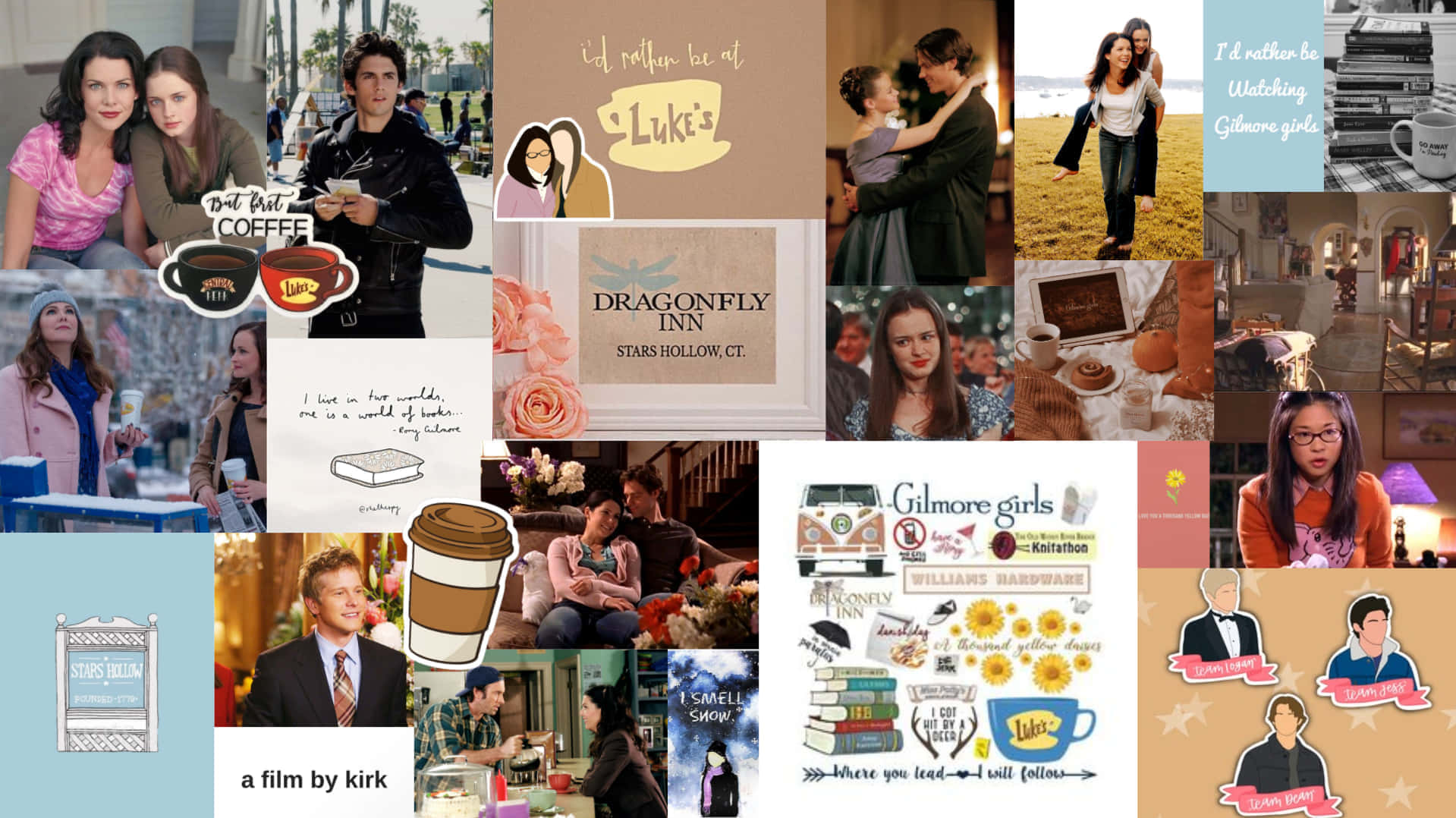 Gilmore Girls Collage Aesthetic Wallpaper