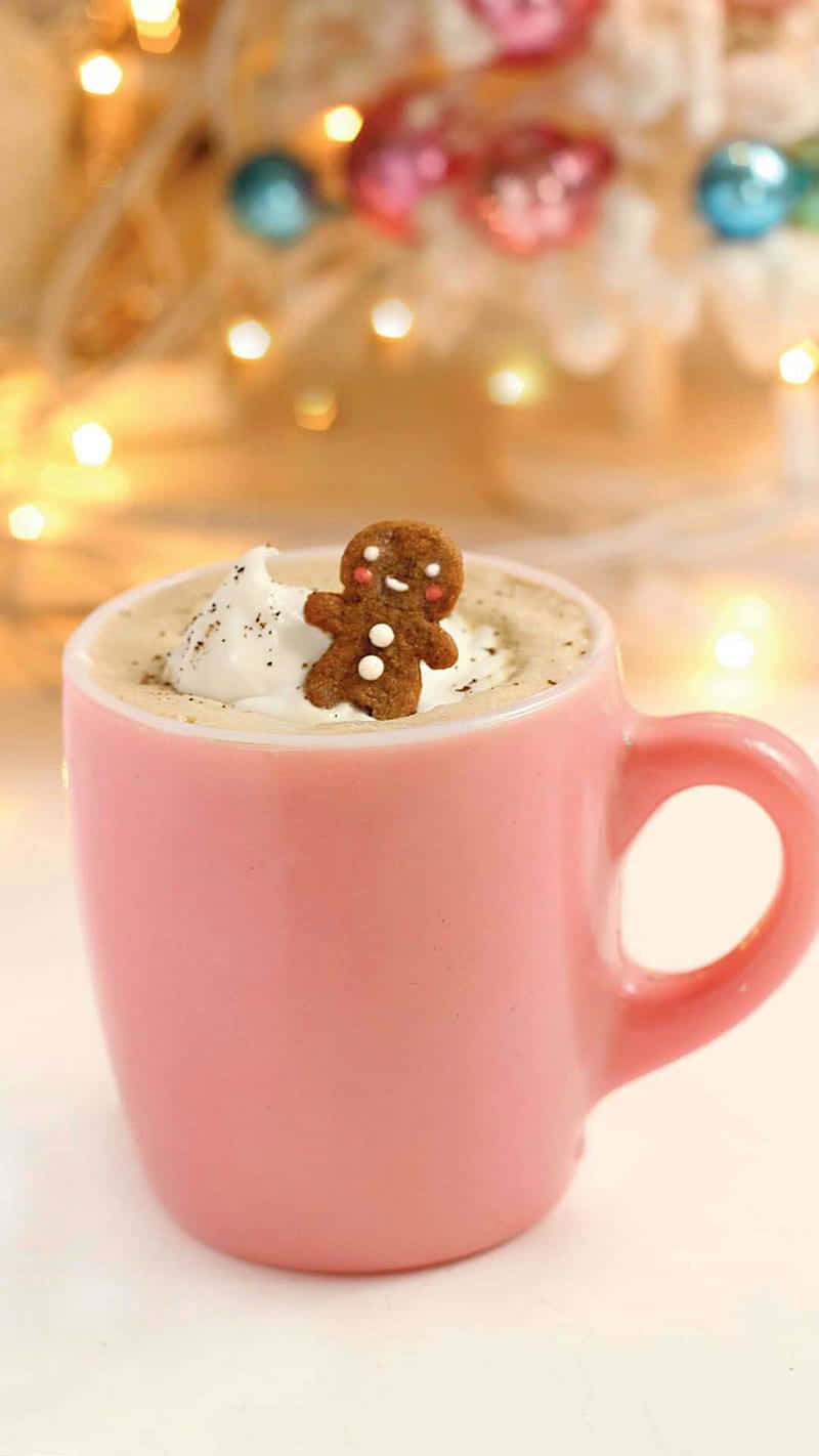 Gingerbread Manin Hot Cocoa Wallpaper