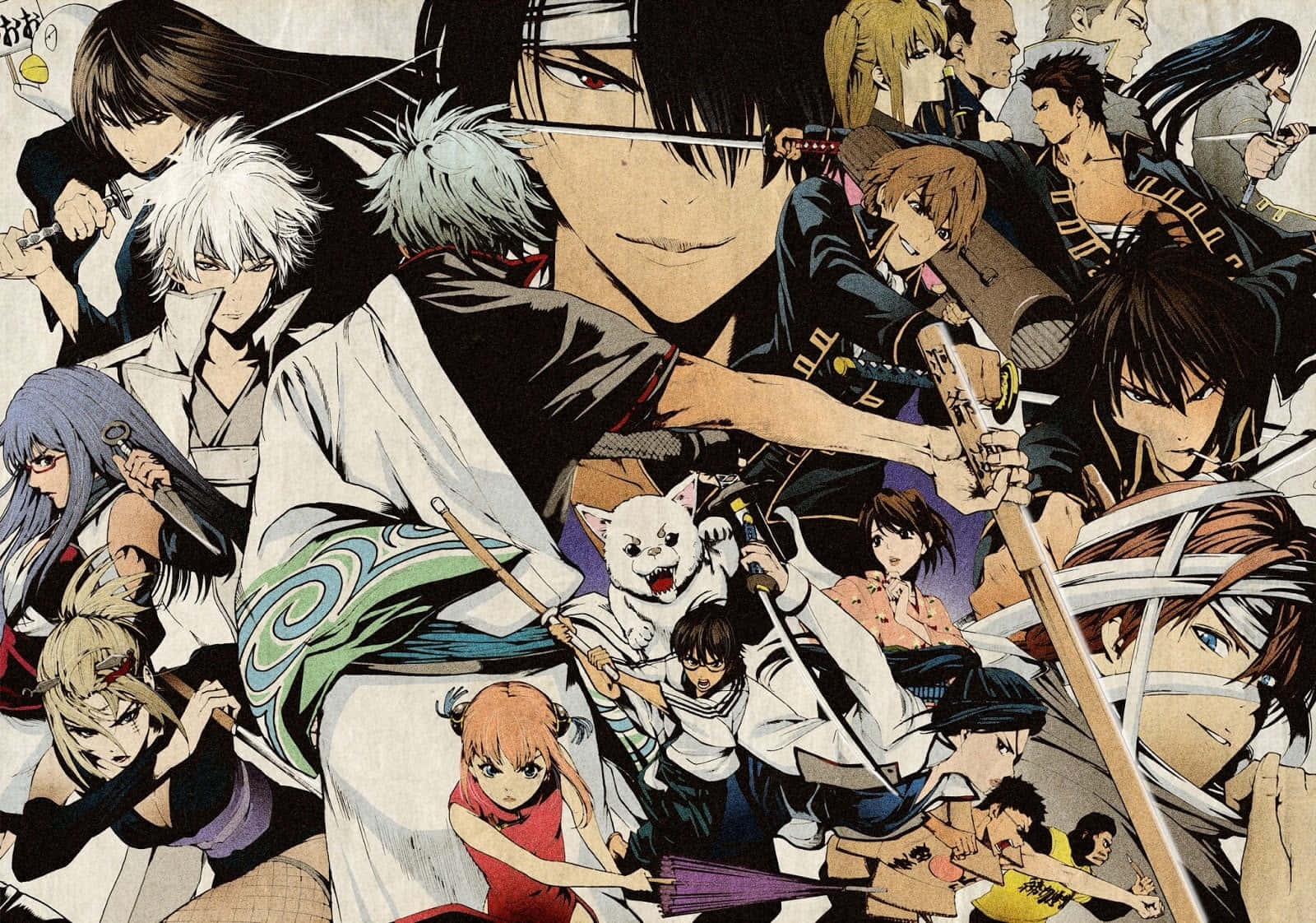 Gintama Characters Group Artwork Wallpaper