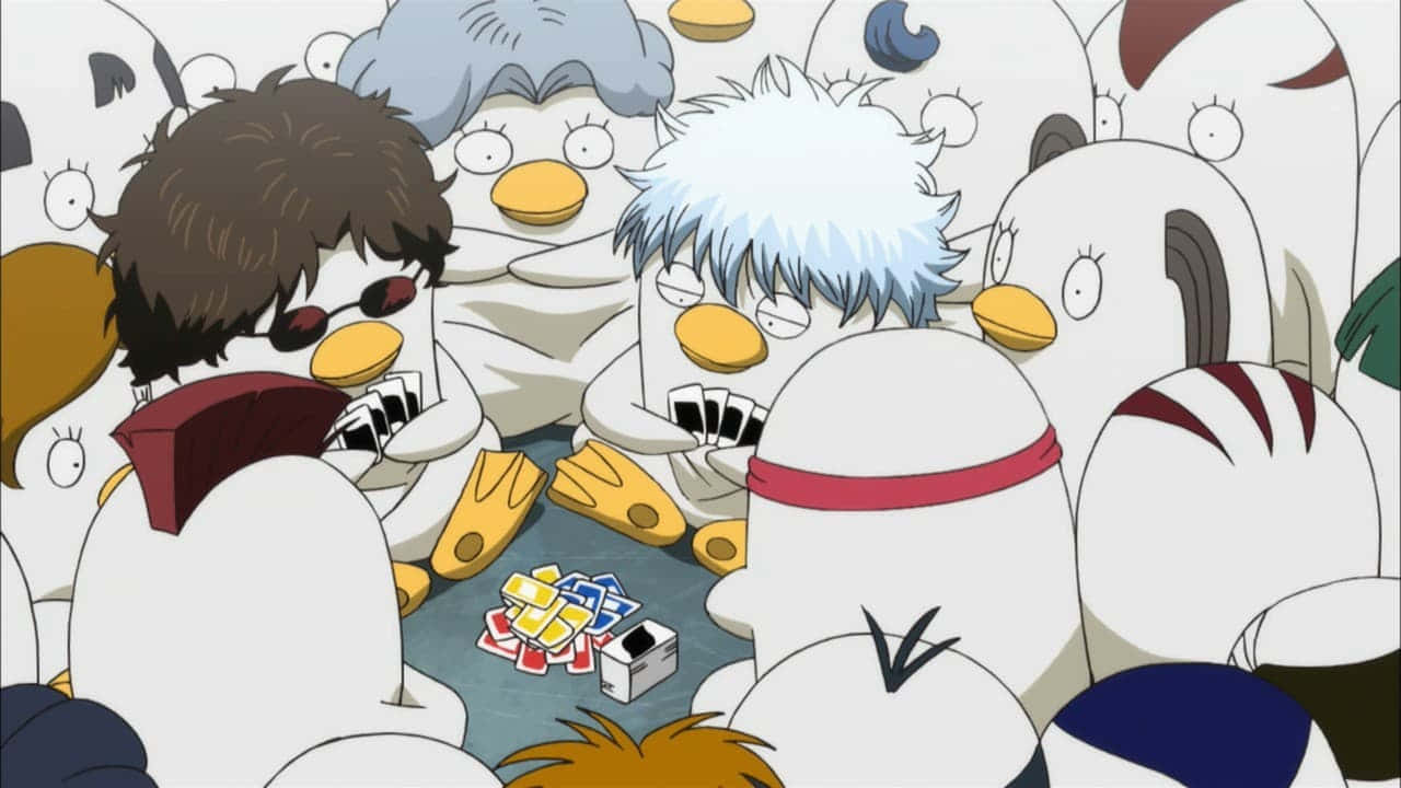 Gintama Elizabethsand Characters Playing Cards Wallpaper