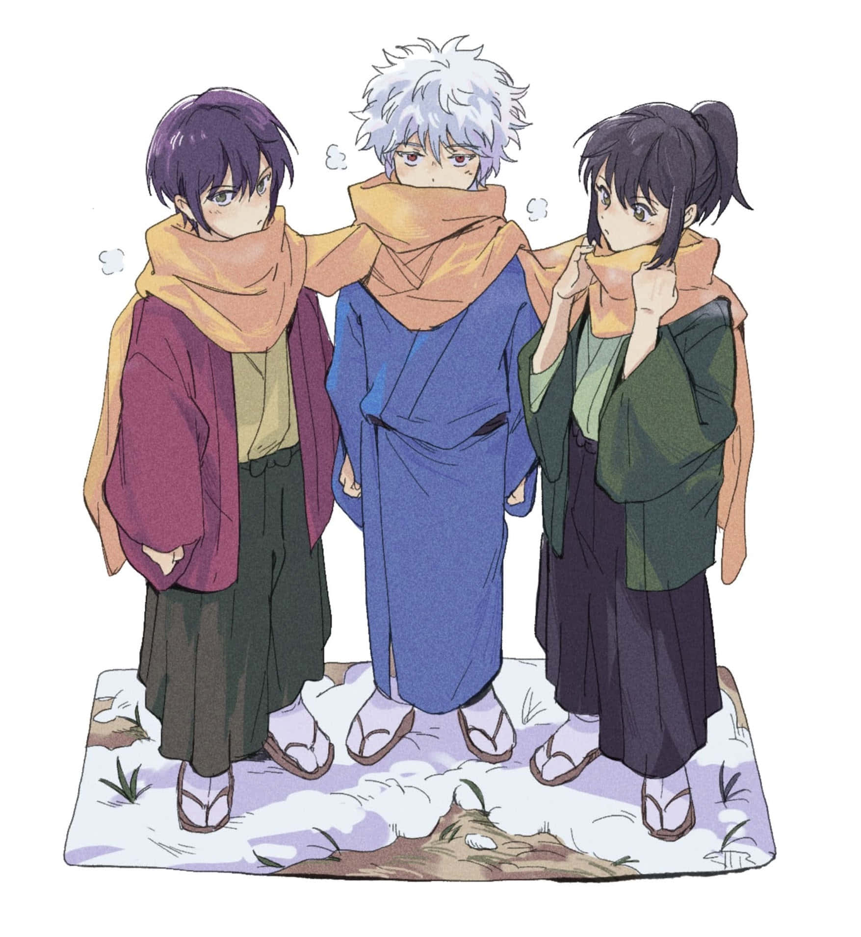 Gintama_ Trio_ Casual_ Stance Wallpaper