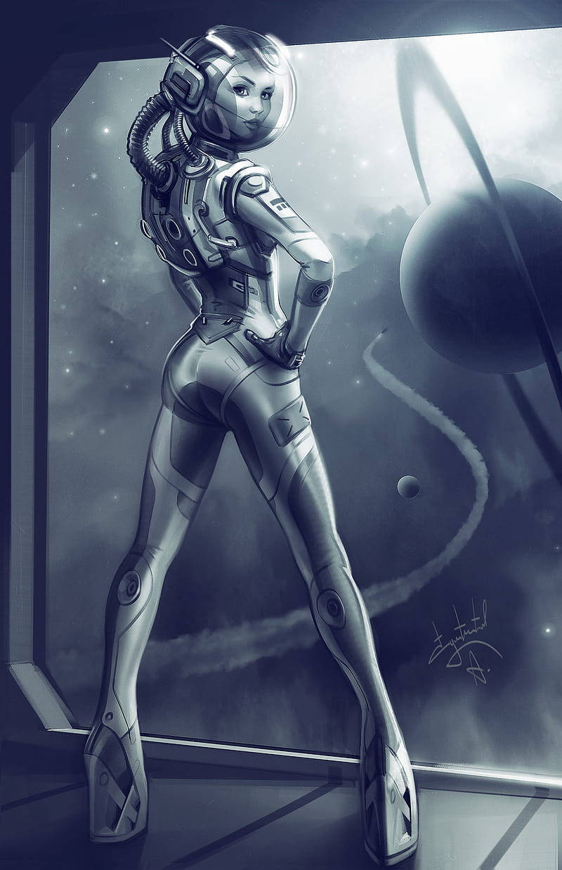 Girl Ass Spacegirl Wallpaper