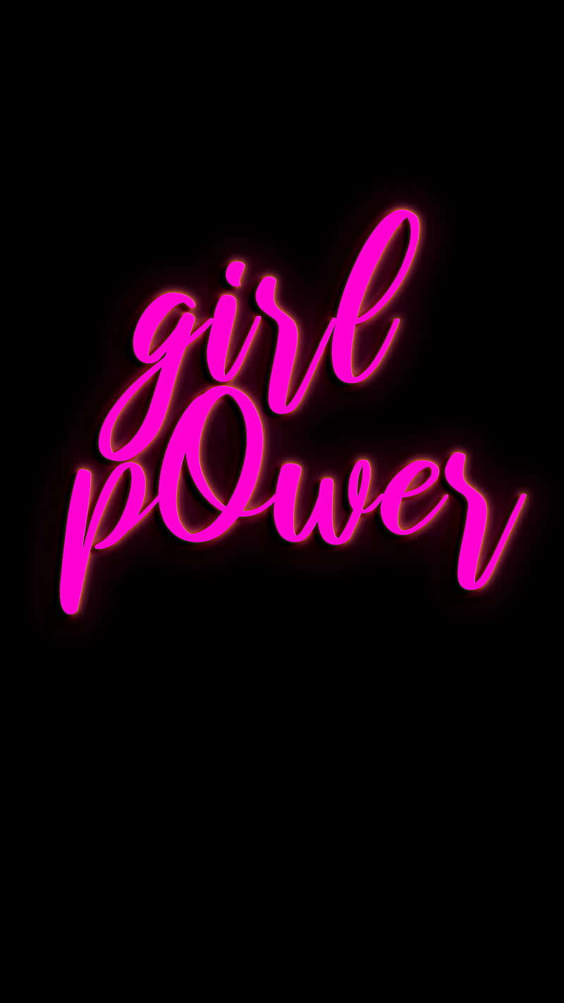 Girl Power Neon Sign Wallpaper