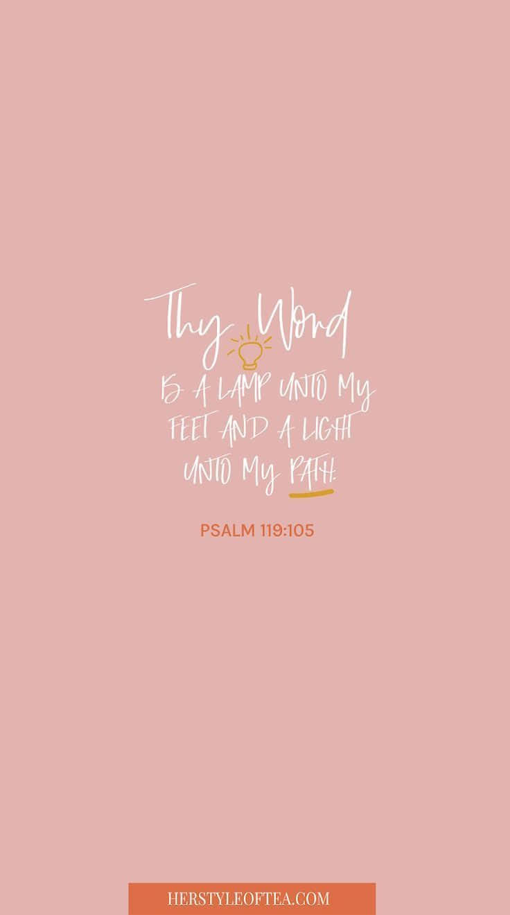 Girly Bible Verse In Basic Theme Wallpaper