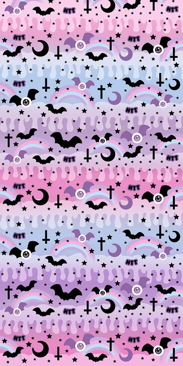 Girly Halloween Pattern Wallpaper