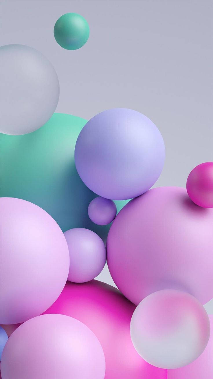 Girly Phone 3d Balloons Wallpaper